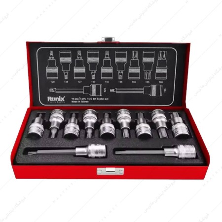 جعبه بکس 1/2 اینچ ستاره ای 11 پارچه کد RH-2693 برند رونیکس